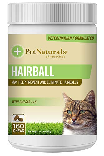 Product Cover Pet Naturals of Vermont - Hairball, Daily Digestive, Skin and Coat Support for Cats, 160 Bite-Sized Chews