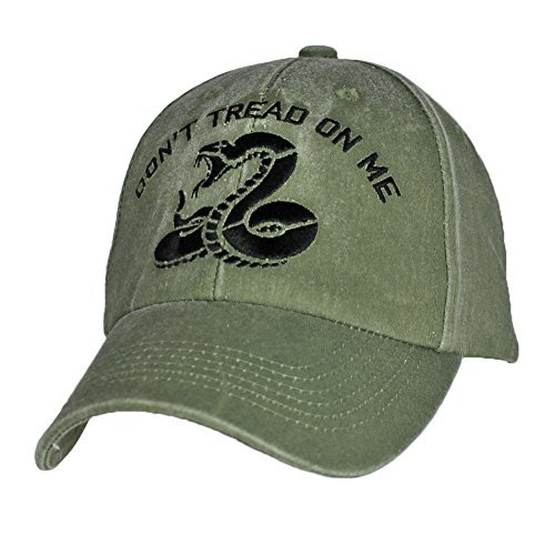 Product Cover Don't Tread on Me Snake OD Green Adjustable Baseball Cap