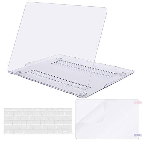 Product Cover MOSISO Plastic Hard Shell Case & Keyboard Cover & Screen Protector Only Compatible with MacBook Air 13 inch (Models: A1369 & A1466, Older Version 2010-2017 Release), Crystal Clear