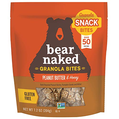 Product Cover Bear Naked Peanut Butter & Honey Granola Bites - Gluten Free, Non-GMO, Kosher, Vegetarian Friendly - 7.2 Oz