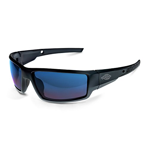 Product Cover Cumulus Blue Mirror Lens and Matte Black Frame Safety Glasses
