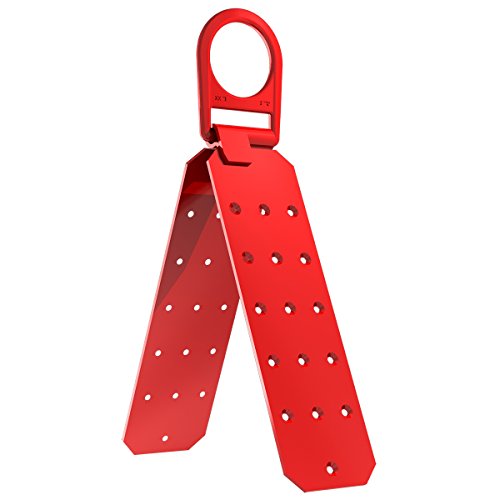 Product Cover Peakworks Fall Protection V8229100 Industrial/Construction Reusable Roof Anchor Bracket, Hinged, OSHA/ANSI Compliant, Temporary, Red (Anchor Screws Sold Seperately)