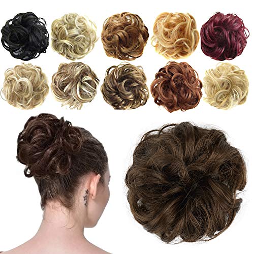 Product Cover FESHFEN Synthetic Hair Bun Extensions Messy Hair Scrunchies Hair Pieces for Women Hair Donut Updo Ponytail