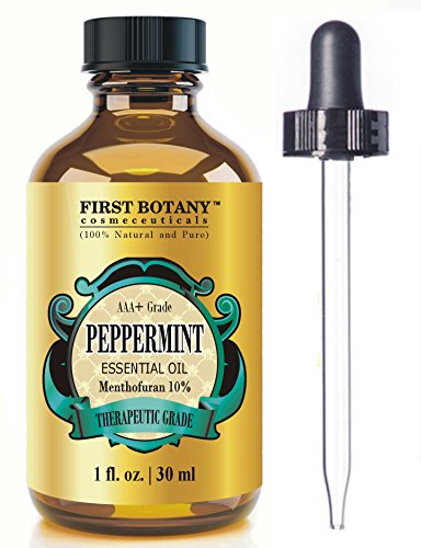 Product Cover Peppermint Essential Oil 1 fl. oz Menthofuran 10% with Glass Dropper - 100% Natural Premium Grade Best Fresh Scent for Home and Work