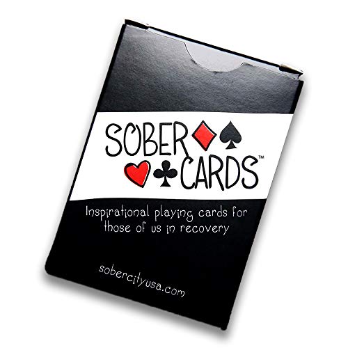 Product Cover Sober Cards, Alcoholics Anonymous Gifts, Sobriety Gifts for Men, Sobriety Gifts for Women, Sober Gifts, Recovery Gifts, Inspirational Alcoholic Anonymous Playing Cards
