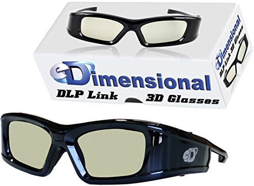 Product Cover Adult DLP LINK eD Elite 144 Hz 3D Glasses (eDimensional Active Rechargeable) for All 3D DLP Projectors - BenQ, Optoma, ViewSonic & Endless Others!