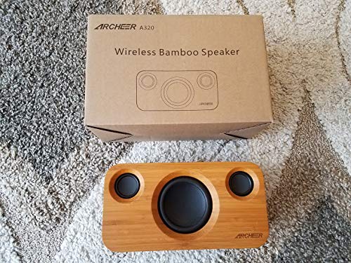 Product Cover ARCHEER 25W Bluetooth Speaker (A320) with Super Bass, Loud Bamboo Wood Home Audio Wireless Speakers with Subwoofer