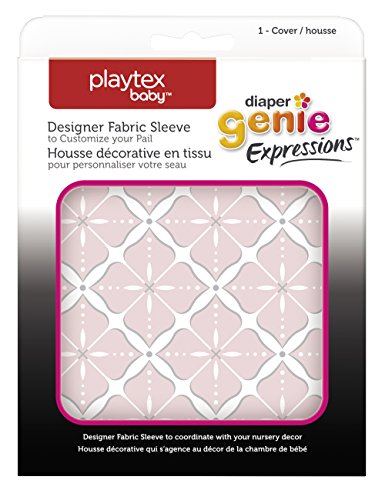Product Cover Playtex Diaper Genie Expressions Diaper Pail Fabric Sleeve, Pink Starburst