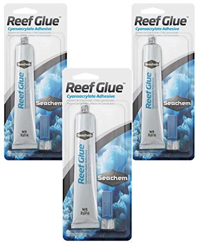 Product Cover Seachem Reef Glue Cyanoacrylate Gel Coral Frag Mounting, 20g Each (3 Pack)