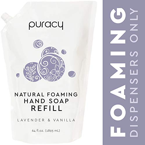 Product Cover Puracy Natural Foaming Hand Soap Refill, Lavender & Vanilla, Sulfate-Free Hand Wash Foam, 64 Ounce