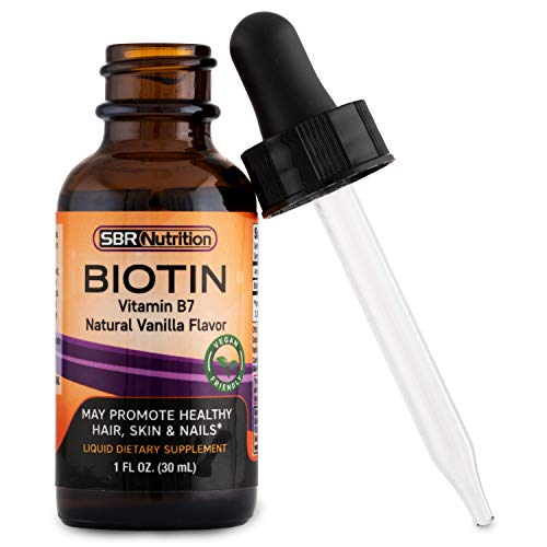 Product Cover MAX Absorption Biotin Liquid Drops, 5000mcg of Biotin Per Serving, 60 Serving, No Artificial Preservatives, Vegan Friendly, Supports Healthy Hair Growth, Strong Nails and Glowing Skin, Made in USA