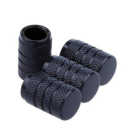 Product Cover Godeson Black Car Tire Valve Stems Caps with Plastic Insert Knurling Style, 2.0 Upgrade, No Corrosion