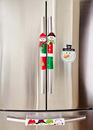Product Cover ienjoyware Snowman Kitchen Appliance Refrigerator Handle Door Covers & Snowman Advent Calendar - Christmas Decoration Idea