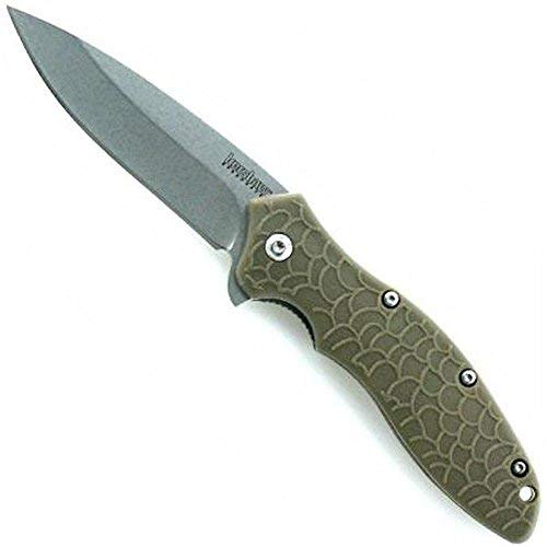 Product Cover Kershaw OSO Sweet Folding Pocket Knife Stonewash Plain Blade, Olive Drab - 1830ODSW