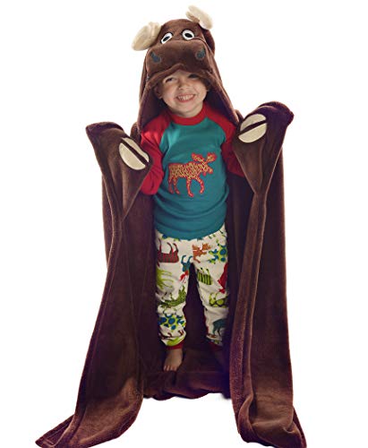 Product Cover Lazy One Animal Blanket Hoodie for Kids, Hooded Blanket, Wearable Blanket