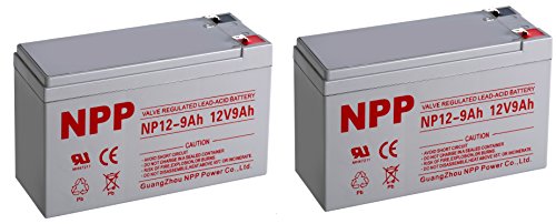Product Cover NPP NP12-9Ah 12 Volt 9Ah Sealed Lead Acid Battery with F1 Style Terminals / (2pcs)