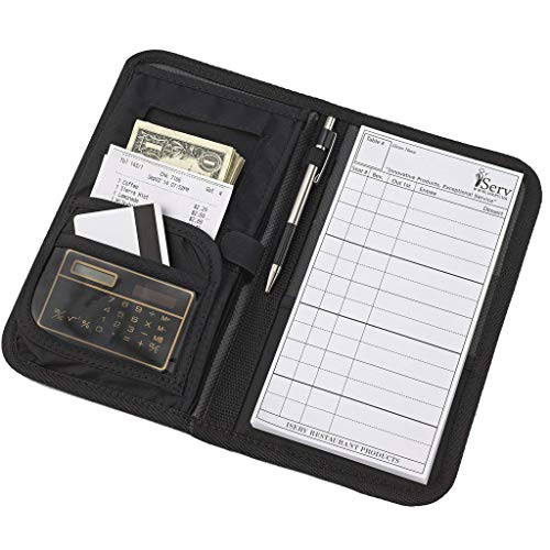 Product Cover iServ Deluxe Waiter Book with Secure Money Pocket - Made in The USA - Standard Size Server Book - Waitstaff Organizer Server Wallet - Buy The Best and 86 The Rest