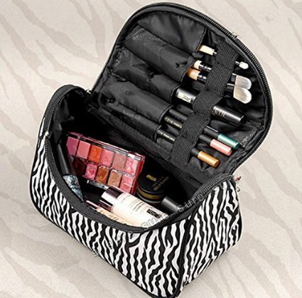 Product Cover Blazers18 Fashion Zebra Pattern Lady Makeup Bag Women Portable Cosmetic Toiletry Bags Travel Storage Organizer