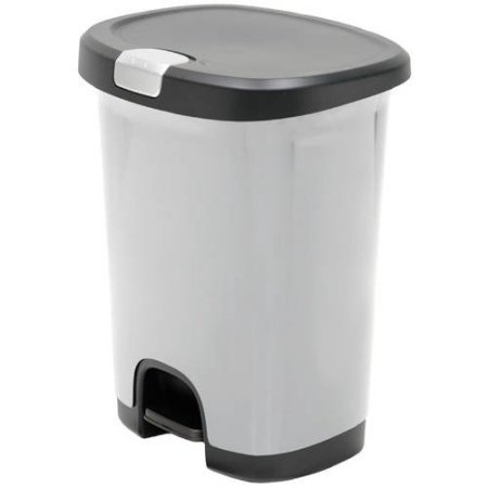 Product Cover Hefty 7-Gal Textured Step-On Trash Can with Lid Lock and Bottom Cap 