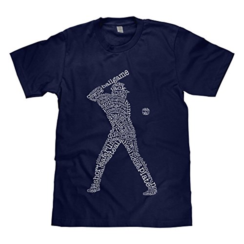 Product Cover Mixtbrand Big Boys' Baseball Player Typography Youth T-Shirt M Navy