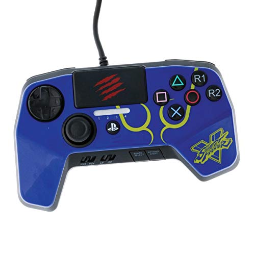 Product Cover New Improved D-Pad - Mad Catz Street Fighter V FightPad PRO for PlayStation4 and PlayStation3 - Blue - PlayStation 4