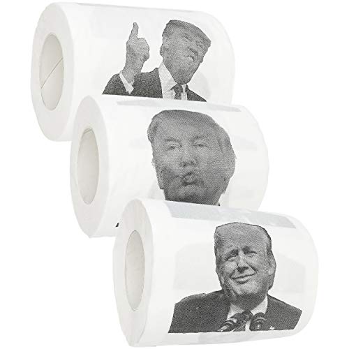 Product Cover Fairly Odd Novelties Donald Trump Novelty Political Humor Funny Toilet Paper Gag Gift, Set of 3 Rolls.