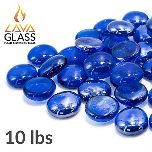 Product Cover Bond Manufacturing 67984 LavaGlass Round Fire Pit Dispersion Glass, 10 lb, Indigo Dream