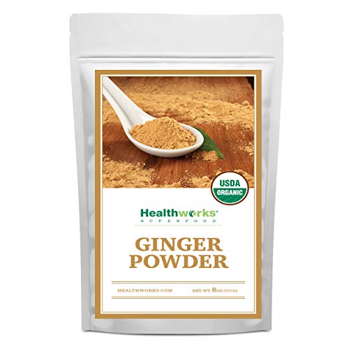 Product Cover Healthworks Ginger Powder (8 Ounces) | Ground | Raw | All-Natural & Certified Organic | Keto, Vegan & Non-GMO | Great with Coffee, Tea & Juices | Antioxidant Superfood/Spice