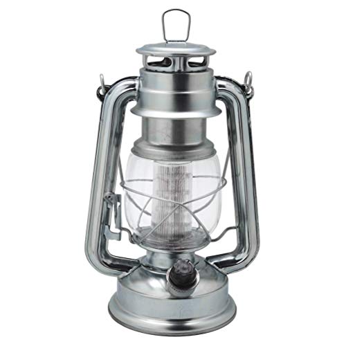 Product Cover YAKii Vintage Style 12-LED Metal Oil Lamp,Hurricane Lantern(Silver)