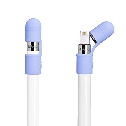 Product Cover Premium Silicone Made Pencil Cap Saver Holder for Apple Pencil (Lilac x 2)