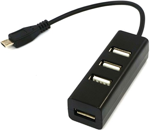 Product Cover LoveRPi MicroUSB to USB 4 Port Black OTG Hub for Raspberry Pi Zero