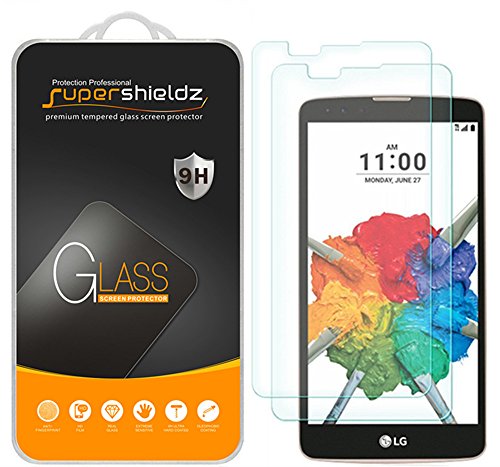 Product Cover (2 Pack) Supershieldz for LG Stylo 2 Plus Tempered Glass Screen Protector, Anti Scratch, Bubble Free