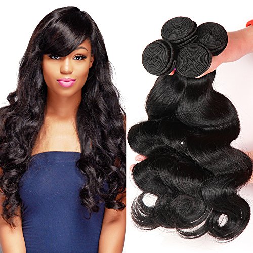Product Cover UNice 8A Grade Brazilian Body Wave Virgin Hair 3 Bundles 100% Human Hair Weft Extensions Natural Color 95-100g/piece (20 22 24)