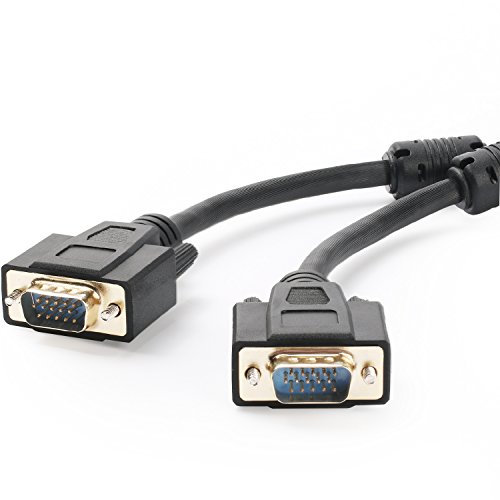 Product Cover Postta VGA to VGA Cable (3 Feet) HD15 Male to Male Monitor Cable with Ferrites