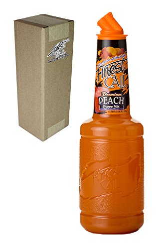 Product Cover Finest Call Premium Peach Fruit Puree Drink Mix, 1 Liter Bottle (33.8 Fl Oz)