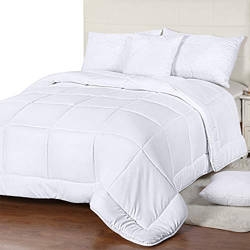 Product Cover Utopia Bedding All Season Down Alternative Quilted Comforter King - Hotel Collection King Duvet Insert with Corner Tabs- Machine Washable - Duvet Insert Stand Alone Comforter - King/Cal King - White