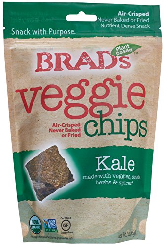 Product Cover Brad's Plant Based, USDA Organic, Gluten Free, Veggie Chips, Kale, 3 Ounce (4 Count) (Packaging may vary)