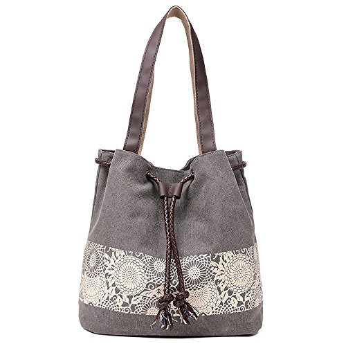 Product Cover Hiigoo Printing Canvas Shoulder Bag Retro Casual Handbags Messenger Bags