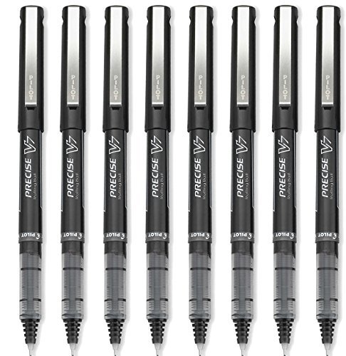 Product Cover Pilot Precise V7 Stick Rolling Ball Pens, Fine Point, Black 8-PACK(35346)