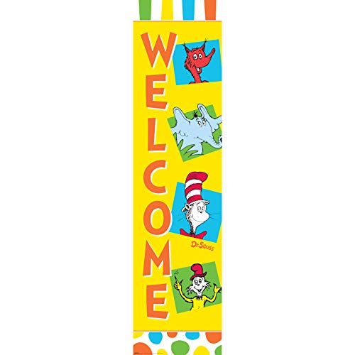 Product Cover BirthdayExpress Dr Seuss Cat in The Hat Room Decor - Vertical Paper Banner