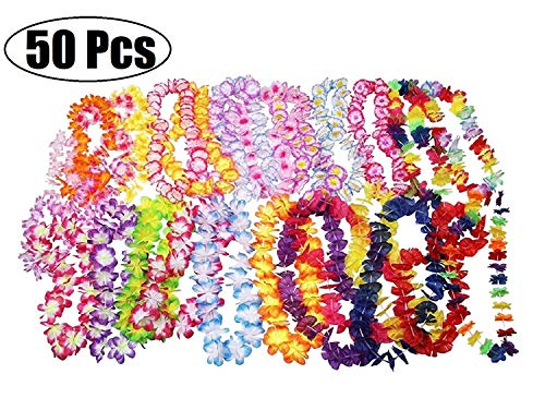 Product Cover Oojami Jumbo Party Bag ~ Tropical Hawaiian Luau Lei Styles (50 ct) ~ Party Favors