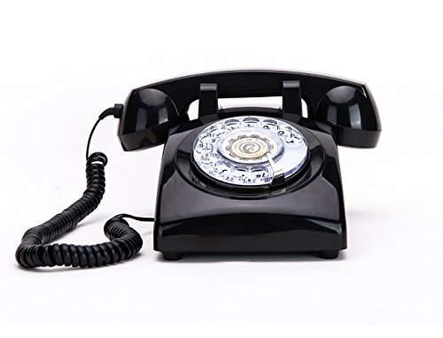 Product Cover Rotary Dial Telephones Sangyn 1960'S Classic Old Style Retro Landline Desk Telephone,Black
