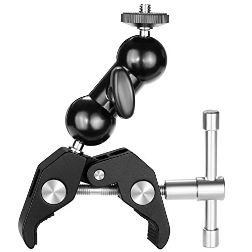 Product Cover Neewer Cool Ballhead Arm Multi-Functional Double Ball Adapter with Bottom Clamp and Standard 1/4