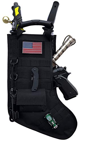 Product Cover Tactical Christmas Stocking with Molle Gear (Black)