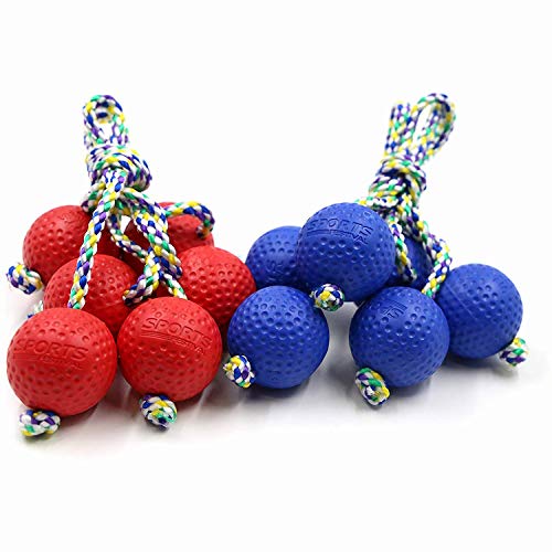 Product Cover Sports Festival Ladder Toss Ball Replacement Set with Real Golf Balls, Bola Balls Bolo Balls for Ladder Ball Toss Game(6 Pack)