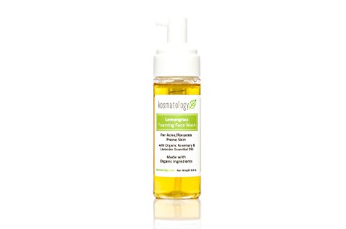 Product Cover Kosmatology Lemongrass Organic Foaming Facial Wash for Acne Prone Skin, 6 fl oz