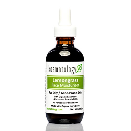 Product Cover Kosmatology Lemongrass Organic Facial Moisturizer for Acne Prone Skin, 2 fl oz