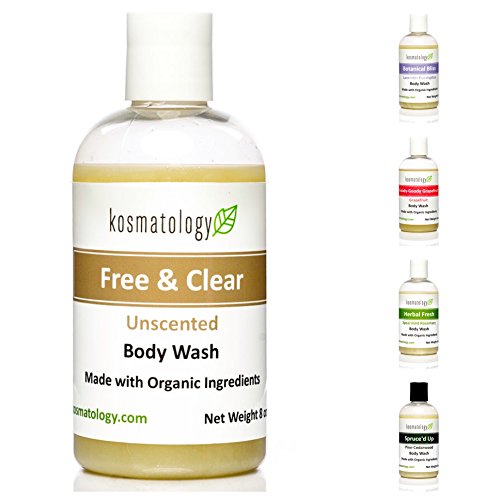 Product Cover Kosmatology Free & Clear (Unscented) Organic Body Wash, 8 fl oz