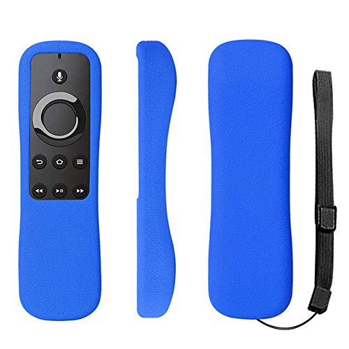 Product Cover Fire TV Remote Case SIKAI Shockproof Anti-Lost Protective Silicone Cover for 5.9'' Amazon Fire TV and Fire TV Stick and Fire TV Cube Alexa Voice Remote Skin-Friendly with Remote Loop (Blue)