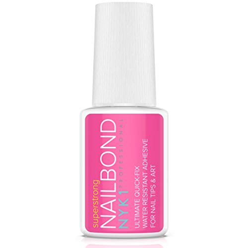 Product Cover SUPER STRONG Nail Glue For Acrylic Nails and Press on Nails - NYK1 Nail Bond Acrylic Nail Glue Adhesive, Perfect for False Acrylic Nail Art, Glitter, Diamantes, Gems, White Clear Tip Applications
